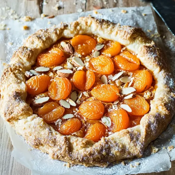 Aprikosen-Galette mit Mandelplättchen