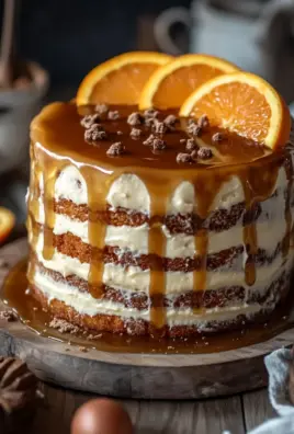 Bratapfeltorte mit Orangen-Zimt-Creme und Karamell-Drip 32 Bratapfeltorte mit Orangen-Zimt-Creme und Karamell-Drip