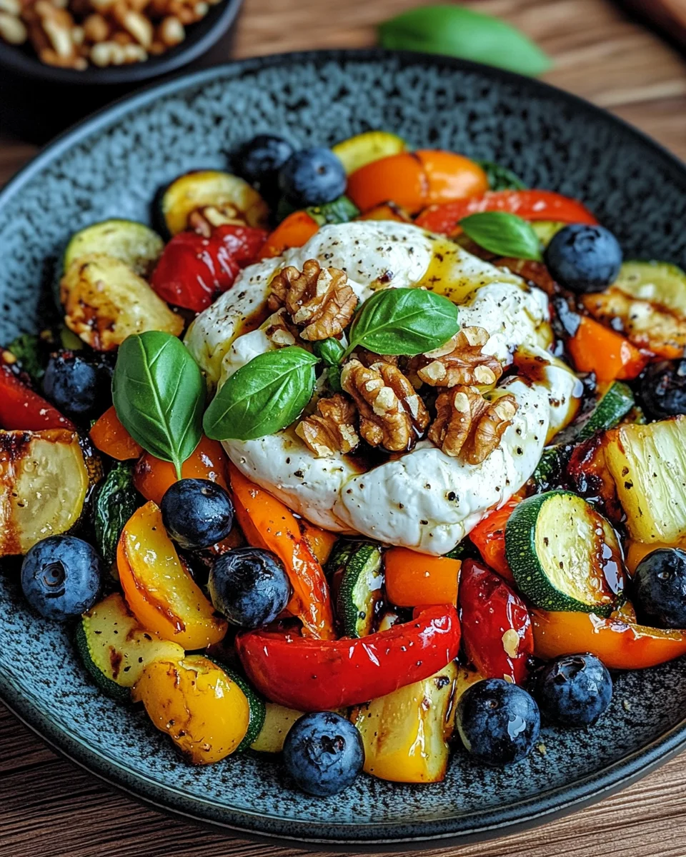 Burrata-Salat mit Ofengemüse und Blaubeeren 24 Burrata-Salat