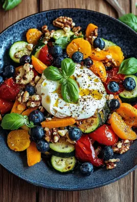 Burrata-Salat mit Ofengemüse und Blaubeeren 22 Burrata-Salat mit Ofengemüse und Blaubeeren