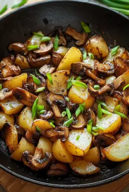 Champignon-Kartoffel-Pfanne mit Frühlingszwiebeln 29 Champignon-Kartoffel-Pfanne mit Frühlingszwiebeln