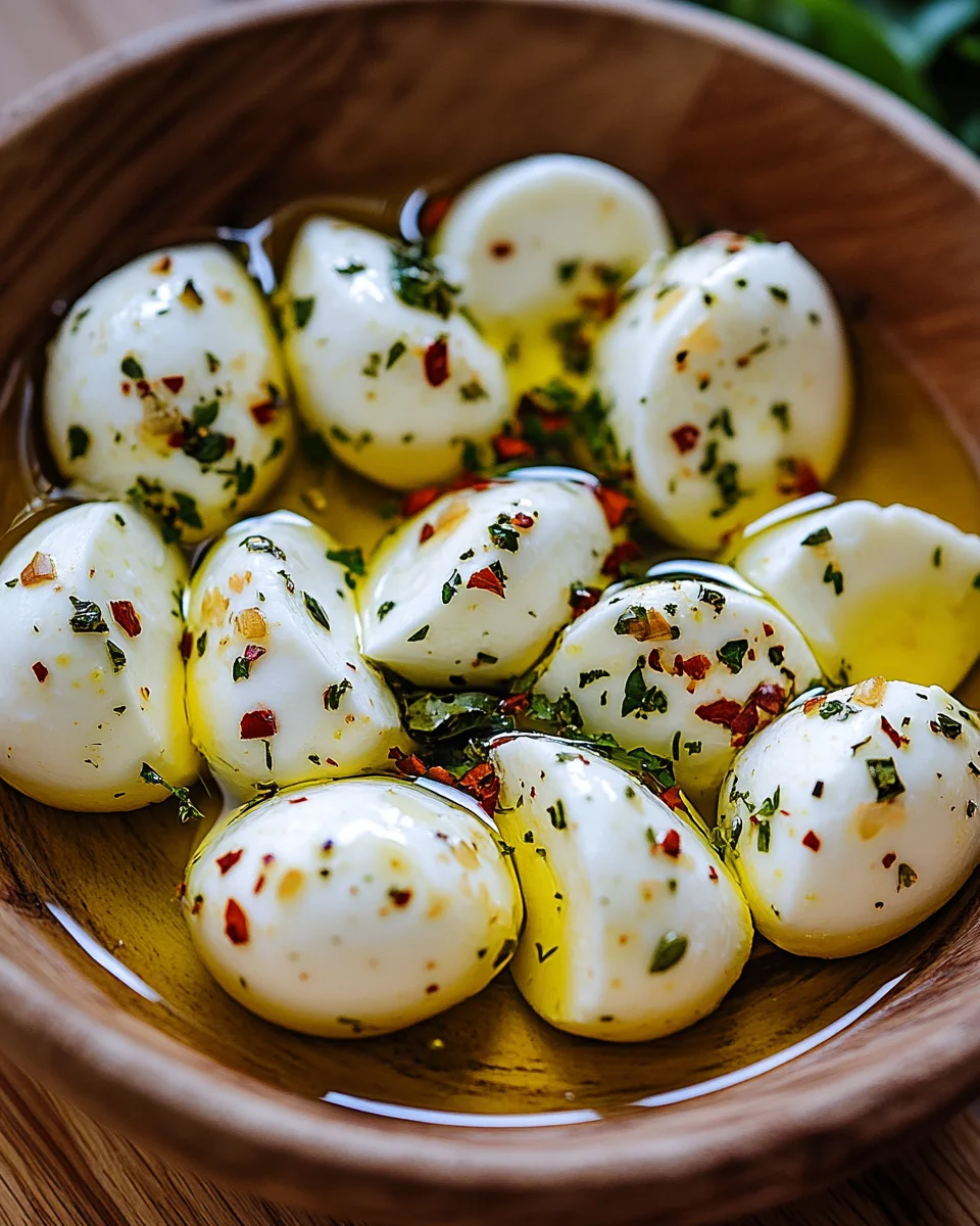 Eingelegter Mozzarella