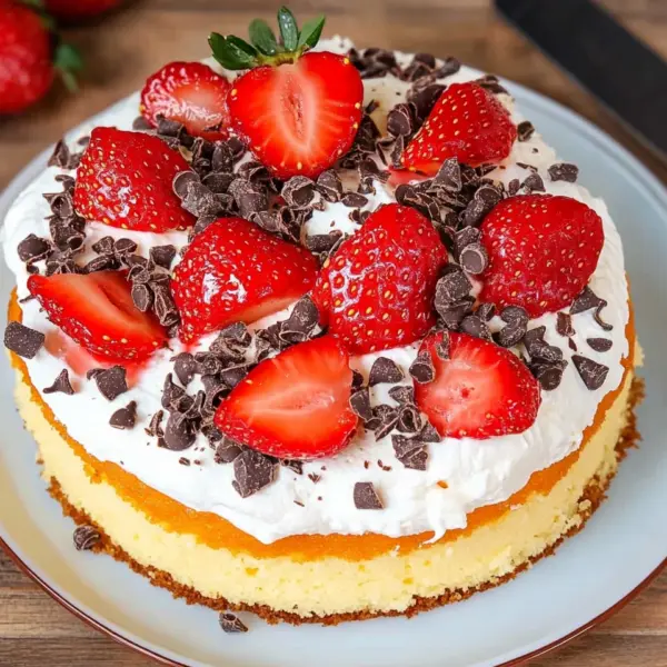 Fantakuchen mit Erdbeeren