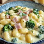 Gnocchi mit Brokkoli und Schinken in cremiger K&auml;seso&szlig;e