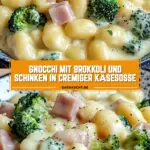 Gnocchi mit Brokkoli und Schinken in cremiger Käsesoße 19 Pinterest Hidden Image