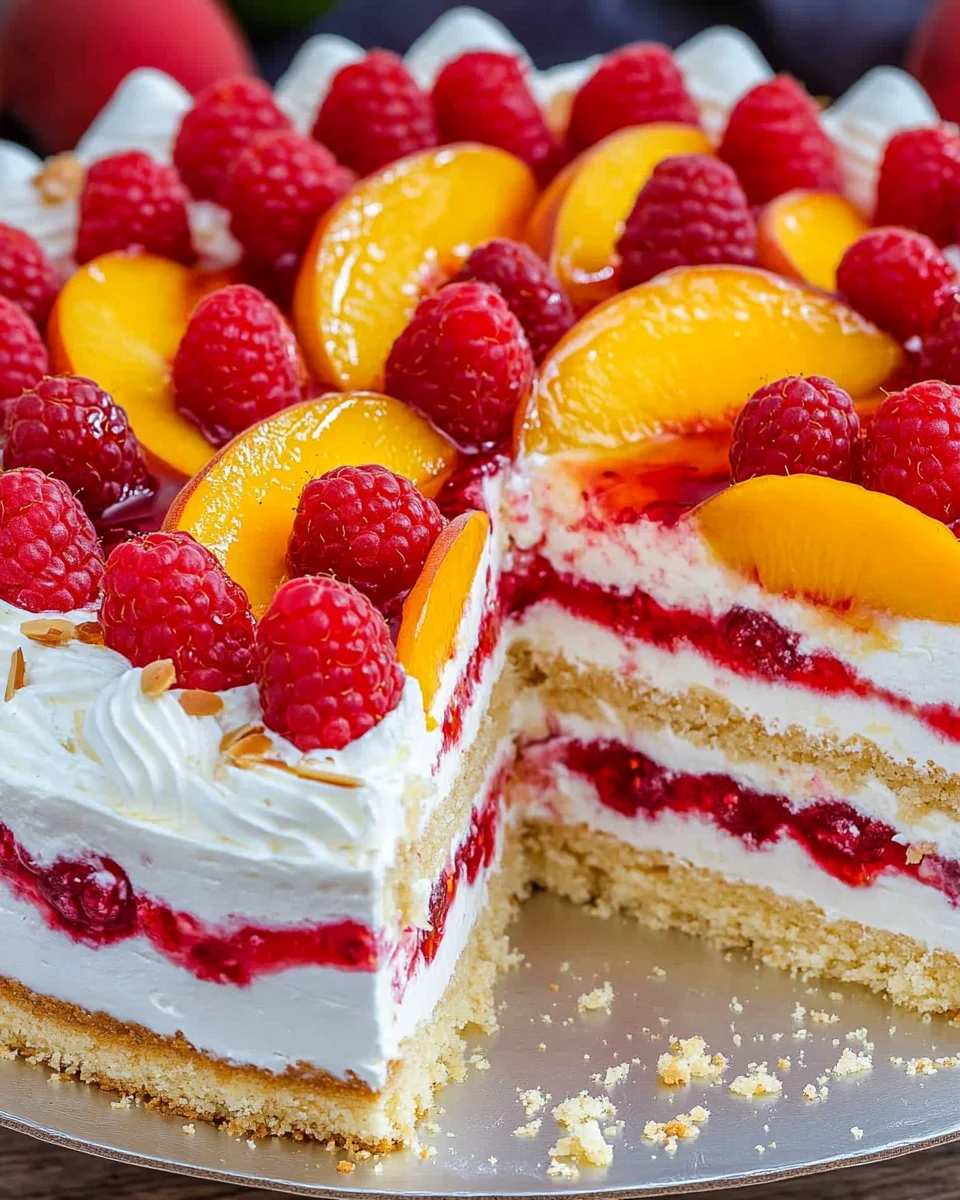 Himbeer-Pfirsich-Torte 18 Himbeer-Pfirsich-Torte