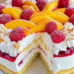 Himbeer-Pfirsich-Torte