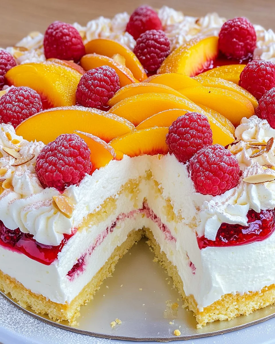 Himbeer-Pfirsich-Torte 20 Himbeer-Pfirsich-Torte