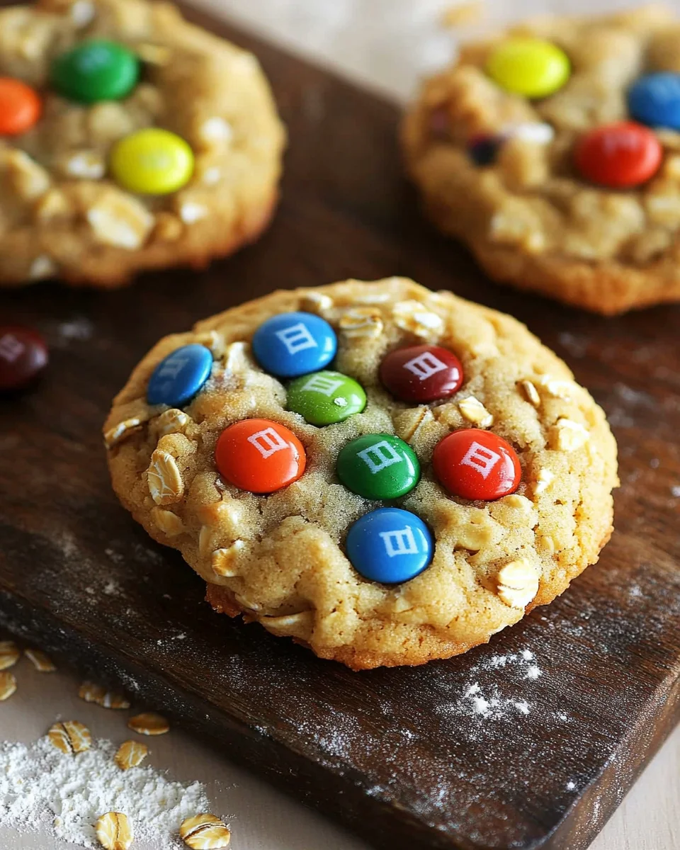 M&M-Cookies mit Haferflocken