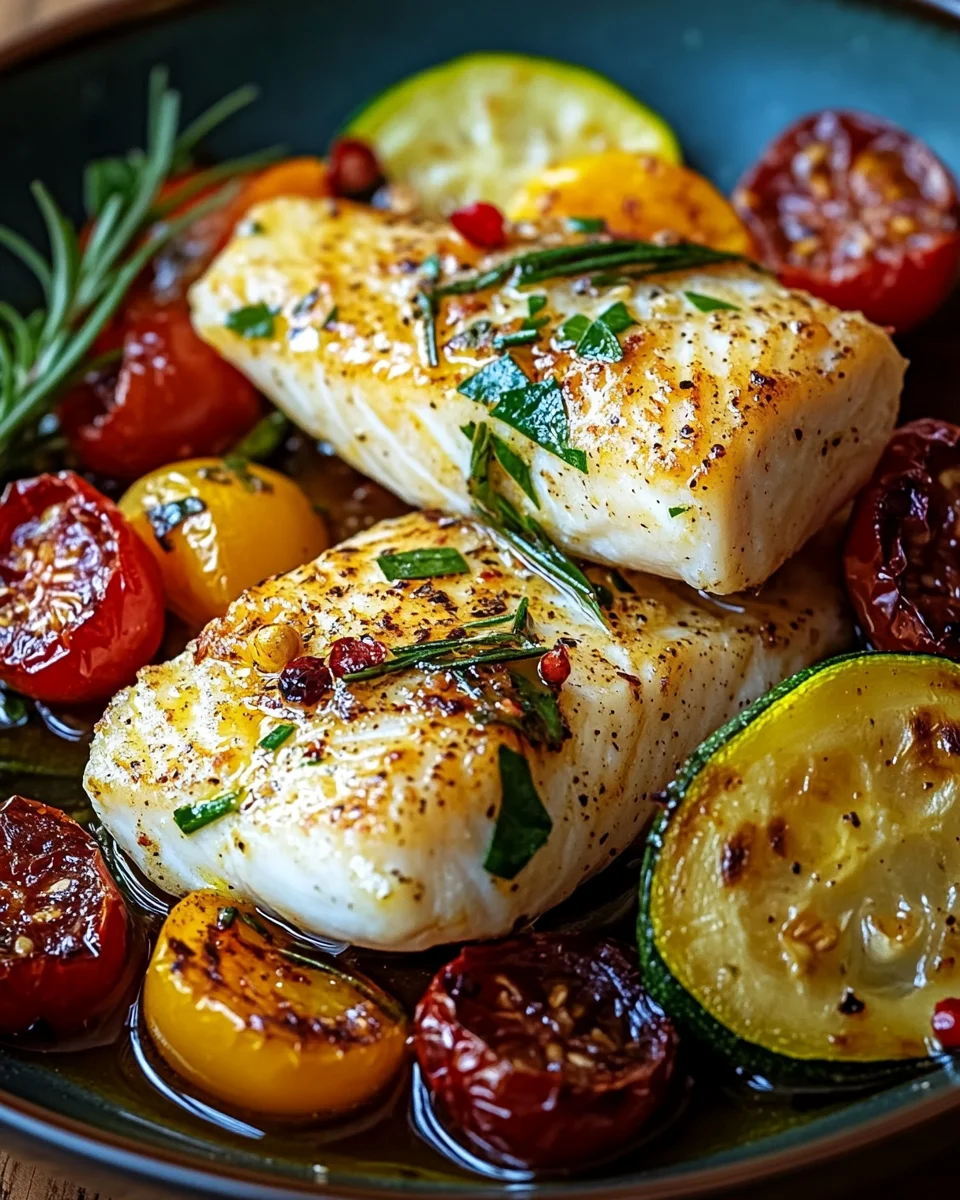 Mediterran Gebackene Fischfilets mit Gemüse 23 Mediterran Gebackene Fischfilets mit Gemüse