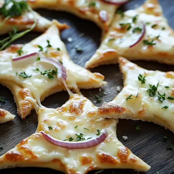 Mini-Flammkuchen-Sterne