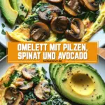 Omelett mit Pilzen, Spinat und Avocado 21 Pinterest Hidden Image