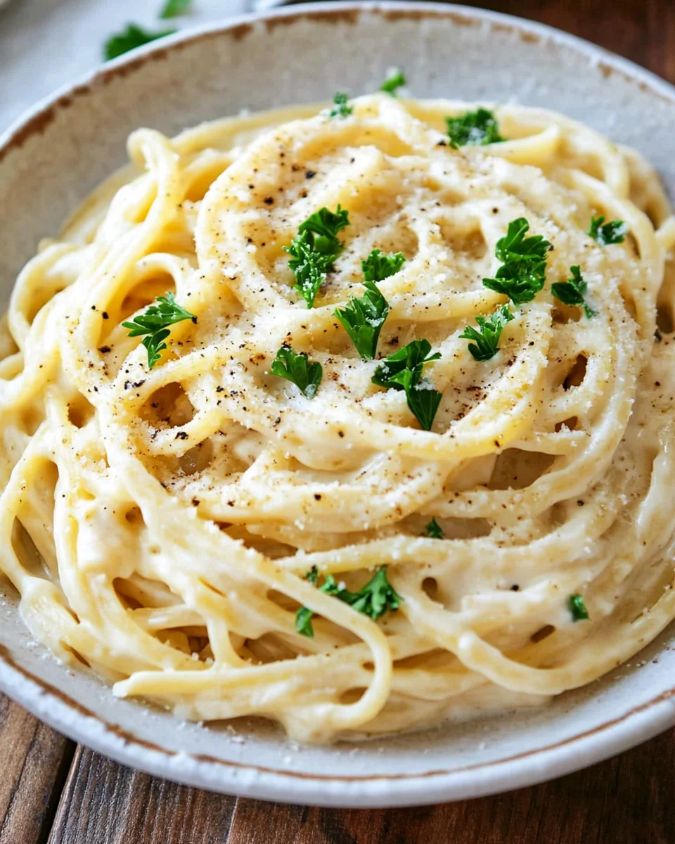 Pasta in K&auml;se Sahne So&szlig;e
