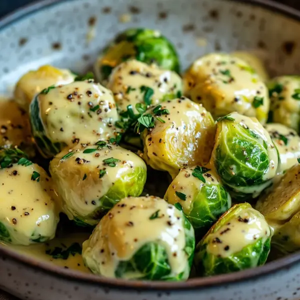 Rosenkohl in Frischkäse-Senfsauce