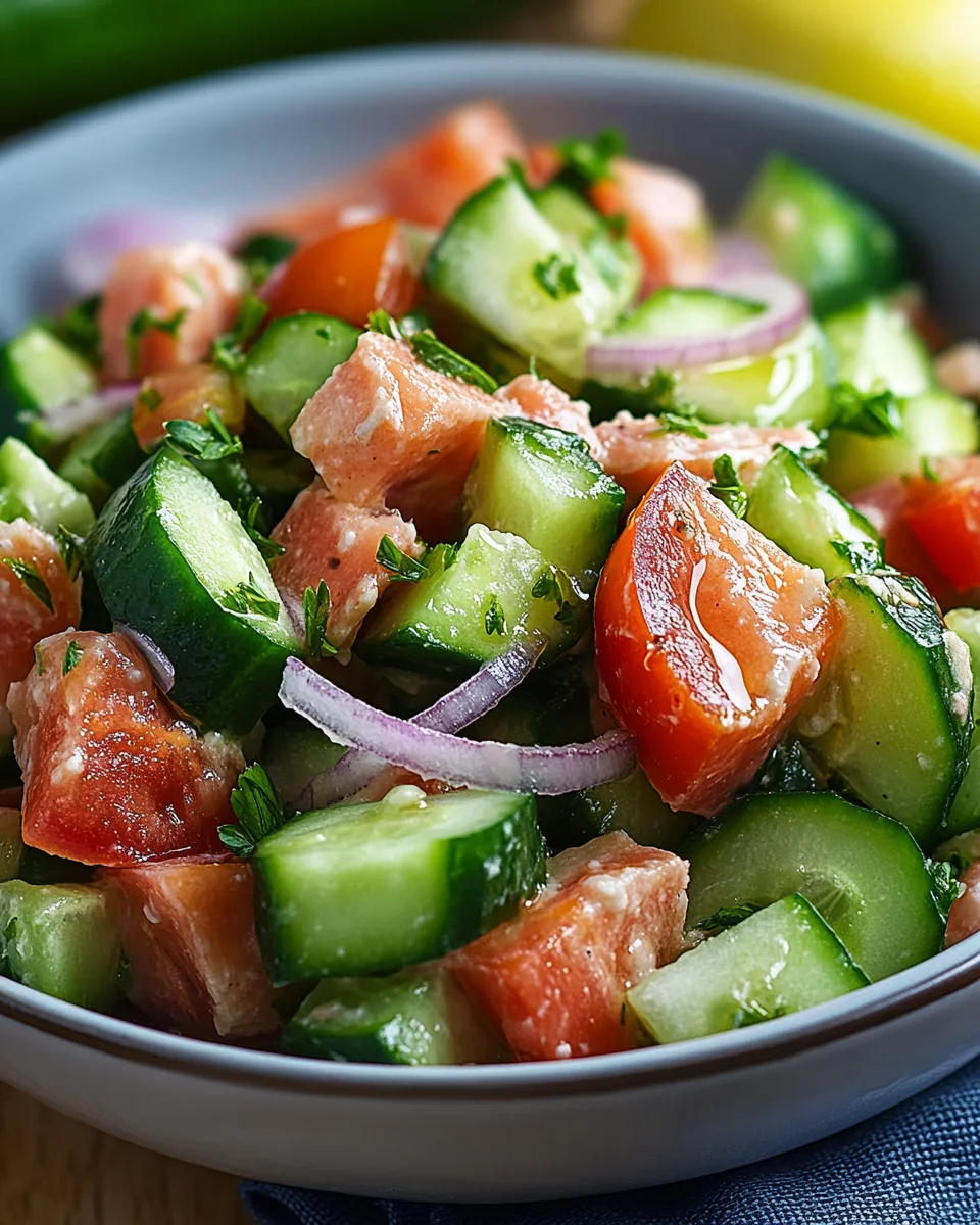 Schneller Thunfischsalat mit Gurke und Tomate 19 Schneller