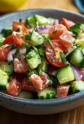 Schneller Thunfischsalat mit Gurke und Tomate