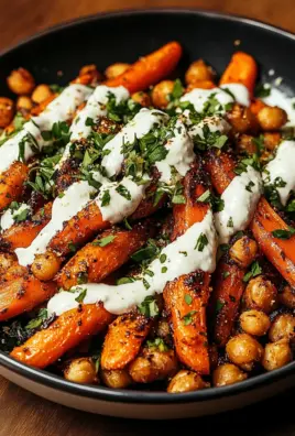Spicy Maple-Roasted Carrots with Crispy Chickpeas and Yogurt Sauce 22 Spicy Maple-Roasted Carrots with Crispy Chickpeas and Yogurt Sauce