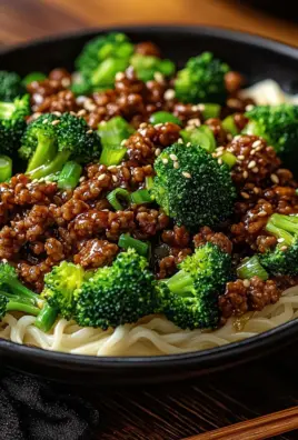 Teriyaki-Hackfleisch-Pfanne mit Brokkoli