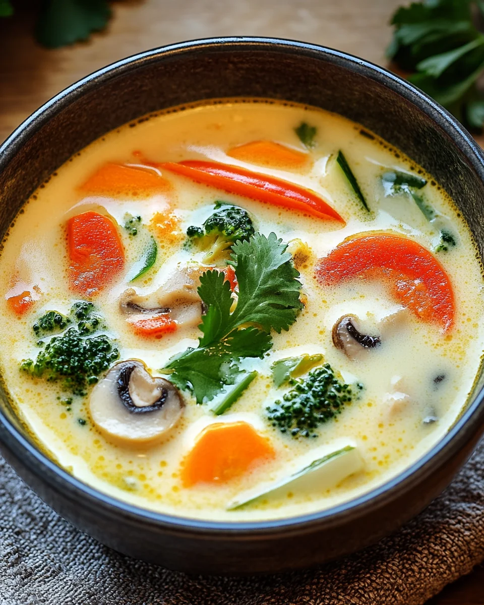 Thai-Kokos-Suppe mit Gem&uuml;se