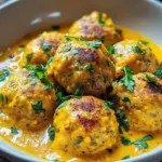 Vegane Linsenkn&ouml;del in Curry-Sauce