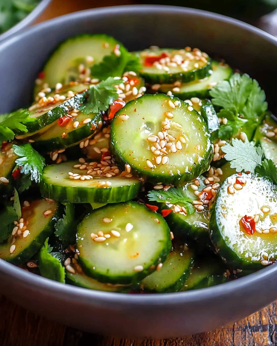 Würziger Asiatischer Gurkensalat