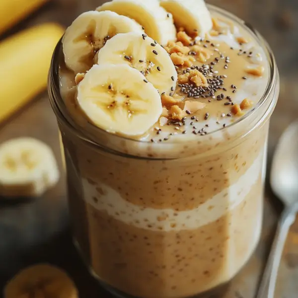 Bananen-Erdnussbutter Overnight Oats