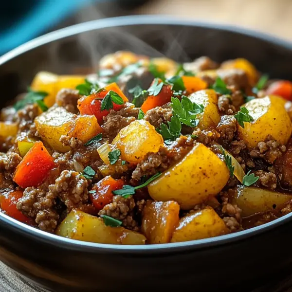Bauerntopf mit Hackfleisch, Kartoffeln & Paprika