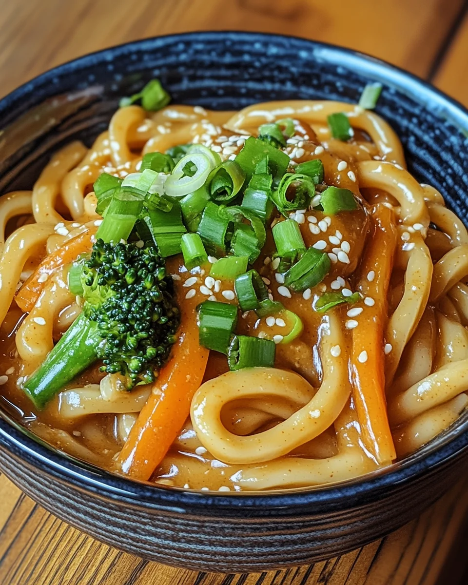 Erdnussbutter Udon Nudeln