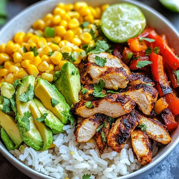 Fajita-Huhn-Burrito-Schüssel