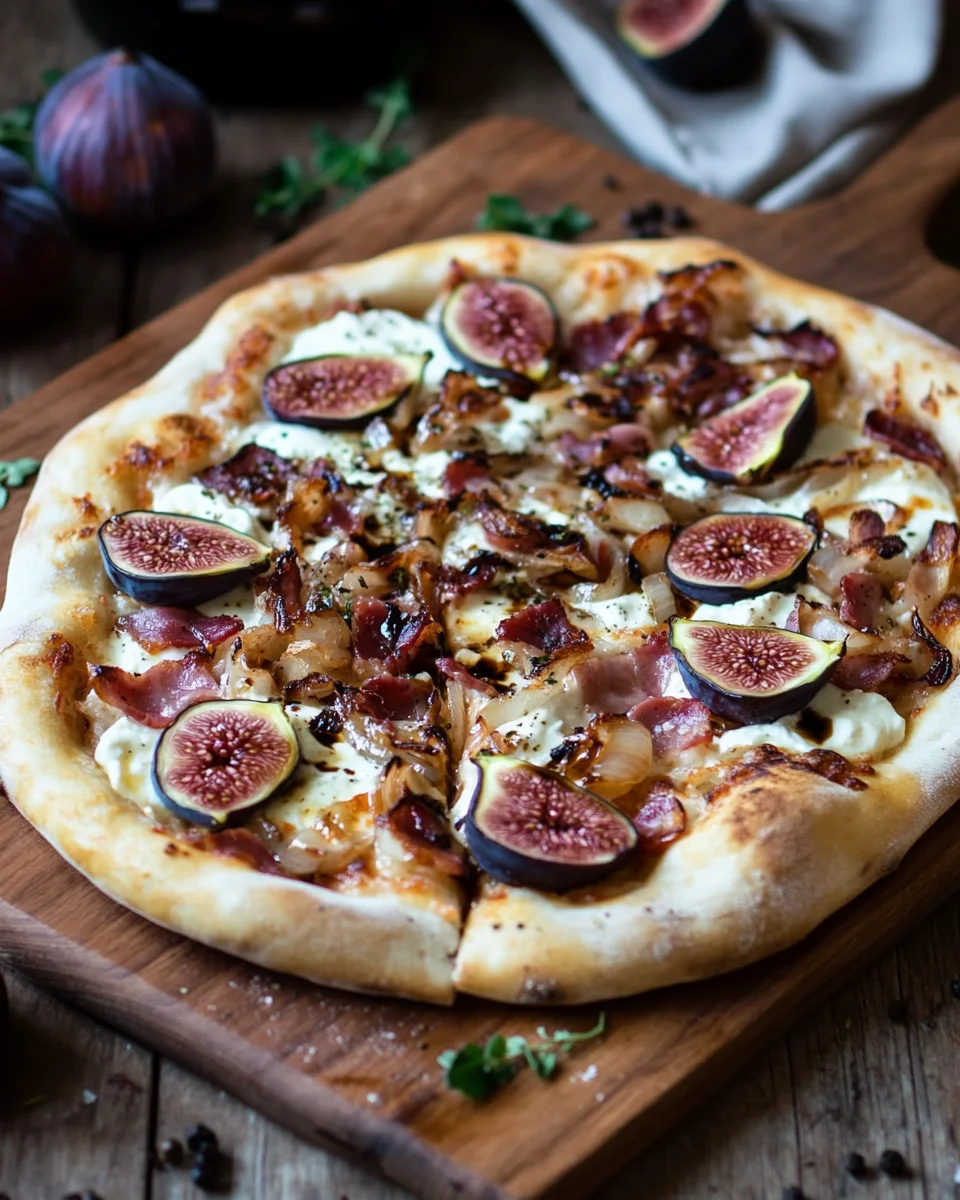 Feigen-Bacon-Pizza mit karamellisierten Zwiebeln und Balsamico 22 Feigen-Bacon-Pizza mit karamellisierten Zwiebeln und Balsamico
