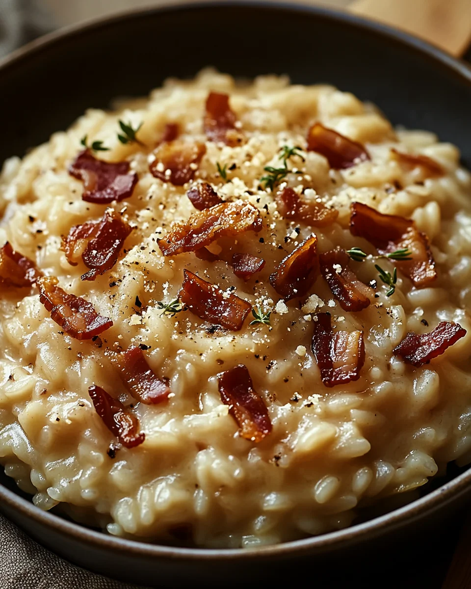 Französisches Zwiebel und Speck Risotto 18 Französisches