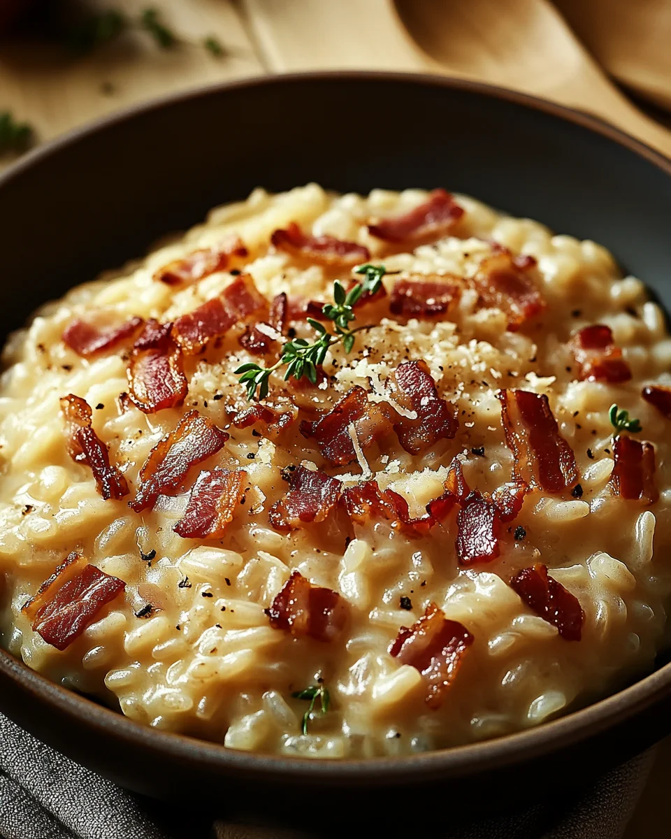 Französisches Zwiebel und Speck Risotto 20 Französisches Zwiebel und Speck Risotto