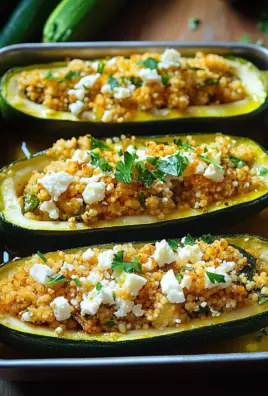 Gefüllte Zucchinis mit Couscous und Feta 24 Gefüllte Zucchinis mit Couscous und Feta