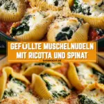 Gefüllte Muschelnudeln mit Ricotta und Spinat 21 Pinterest Hidden Image