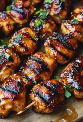 Gegrillte Honig-BBQ-Bacon-Hühnchen-Spieße einfach zubereiten 31 Gegrillte Honig-BBQ-Bacon-Hühnchen-Spieße einfach zubereiten