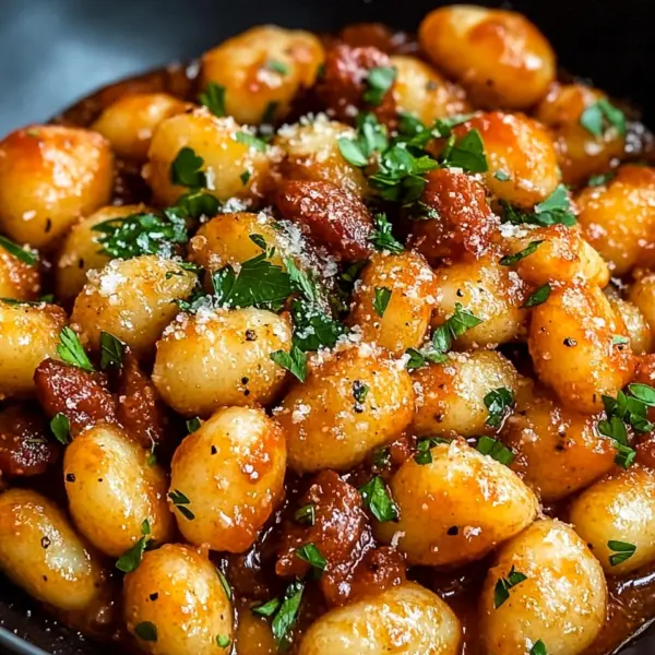Gnocchi mit Chorizo und cremiger Harissa-Sauce