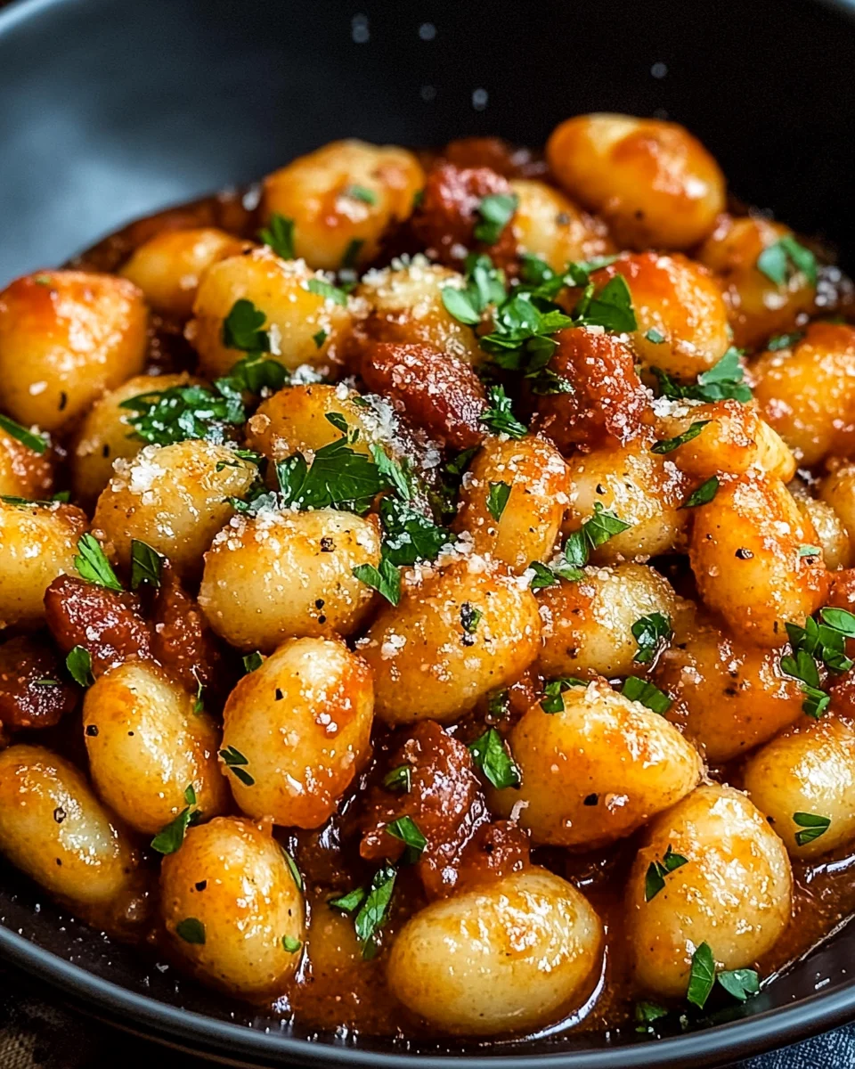 Gnocchi mit Chorizo und cremiger Harissa-Sauce