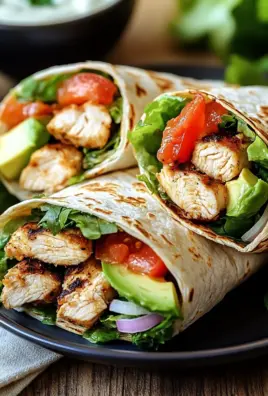 Hähnchen-Wraps mit Blitzsoße 24 Hähnchen-Wraps mit Blitzsoße