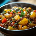 Bauerntopf mit Hackfleisch, Kartoffeln & Paprika