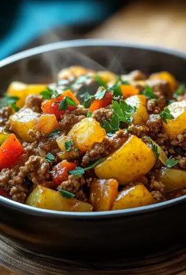 Bauerntopf mit Hackfleisch, Kartoffeln & Paprika 36 Bauerntopf mit Hackfleisch, Kartoffeln & Paprika
