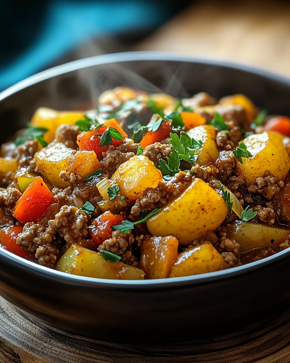 Bauerntopf mit Hackfleisch, Kartoffeln & Paprika