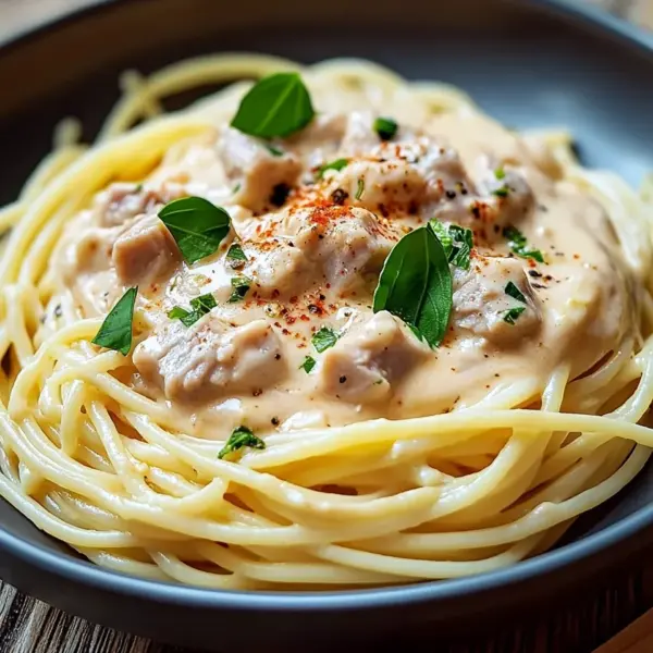 Thunfisch-Sahne-Soße mit Spaghetti