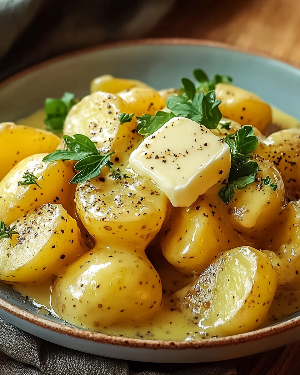 Senfsauce mit Salzkartoffeln