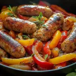 Italienische Wurst mit Paprika und Zwiebeln