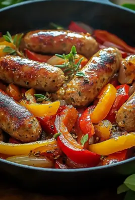 Italienische Wurst mit Paprika und Zwiebeln 30 Italienische Wurst mit Paprika und Zwiebeln