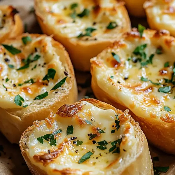 Käse Knoblauch Brot Häppchen