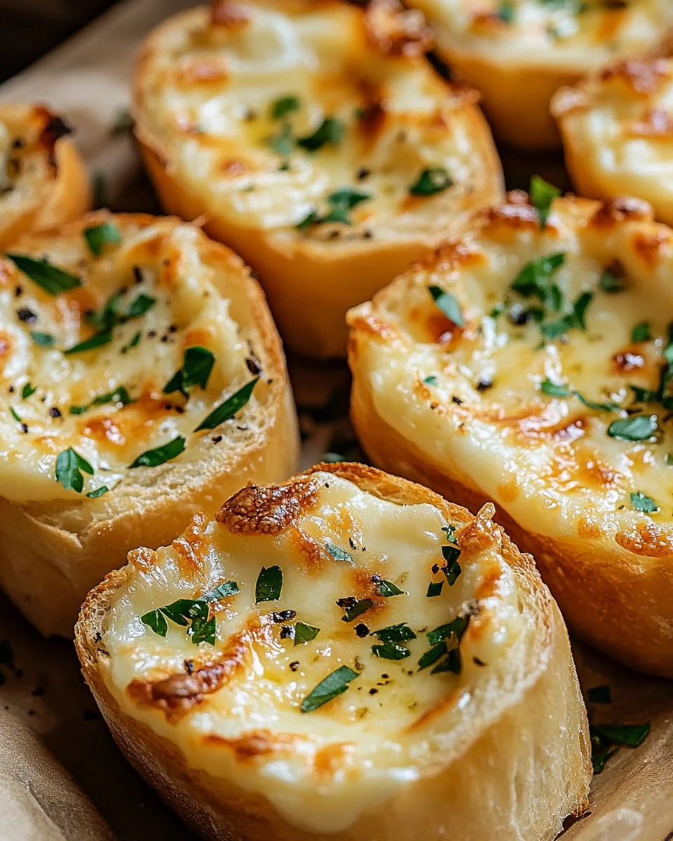 Käse Knoblauch Brot Häppchen