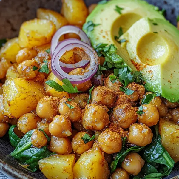 Kartoffel-Bowl mit Kichererbsen