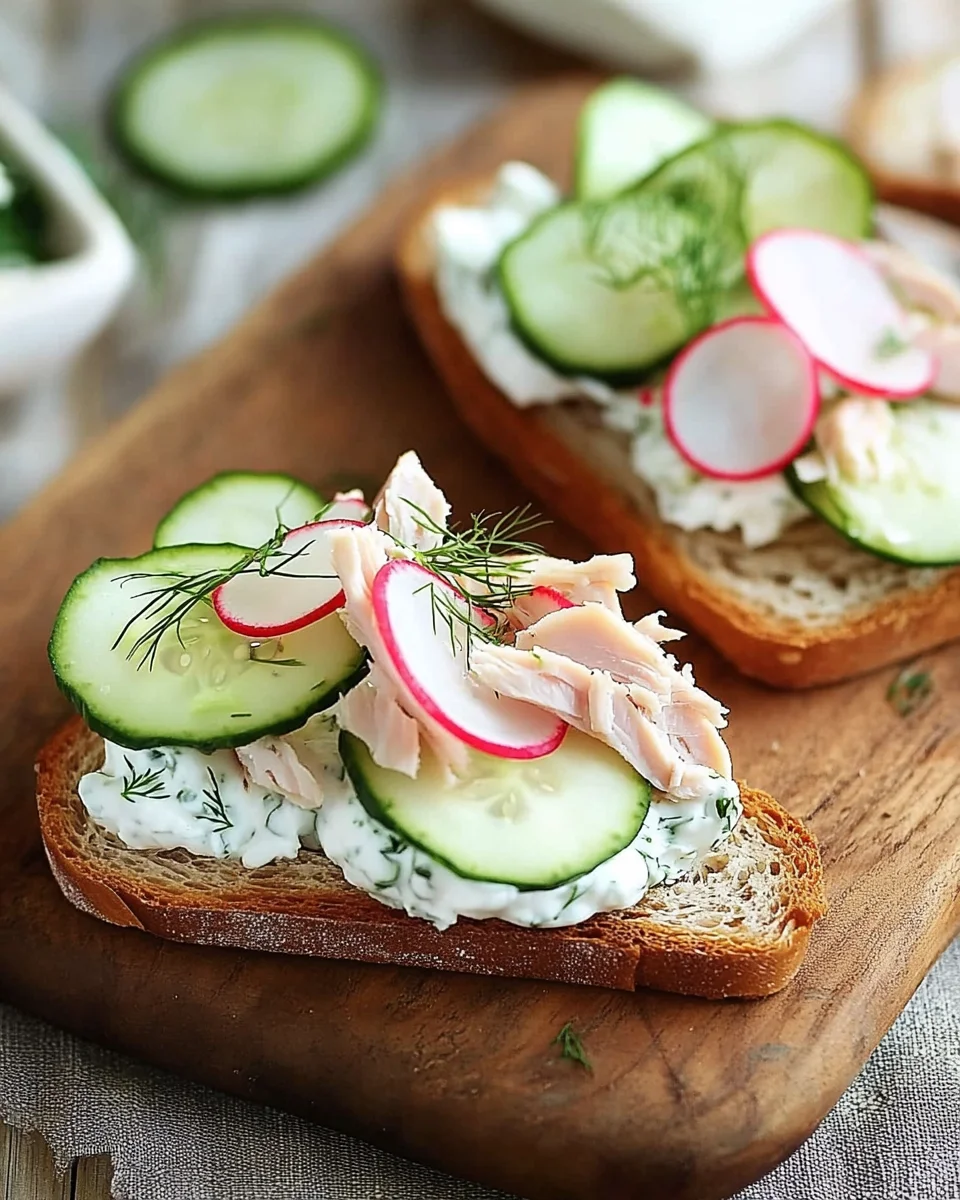 Knäckebrot with Cucumber Quark
