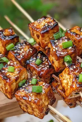 Knoblauch-Soja-Glasierte Tofu-Spieße 28 Knoblauch-Soja-Glasierte Tofu-Spieße